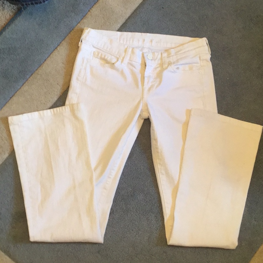 7 For All Mankind 26/30 White Bootcut Jeans